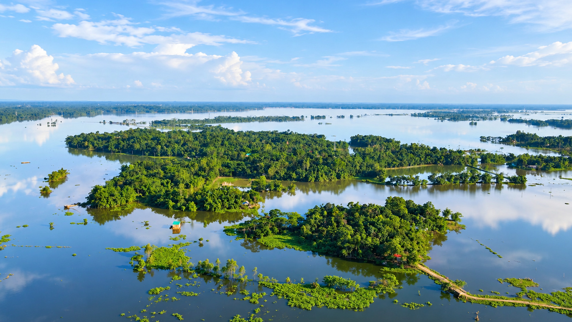 How do people live among these flooded islands?