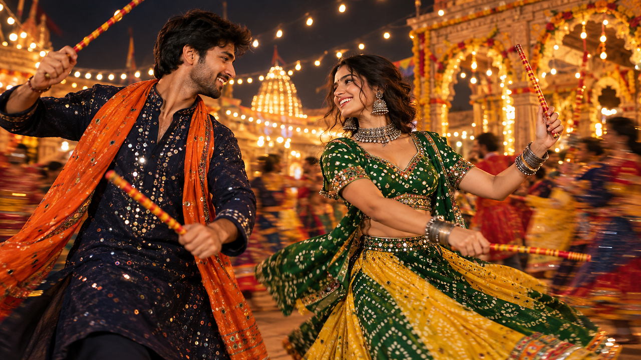 Navratri 2026: 7 AI prompts to create stunning dandiya night images ...