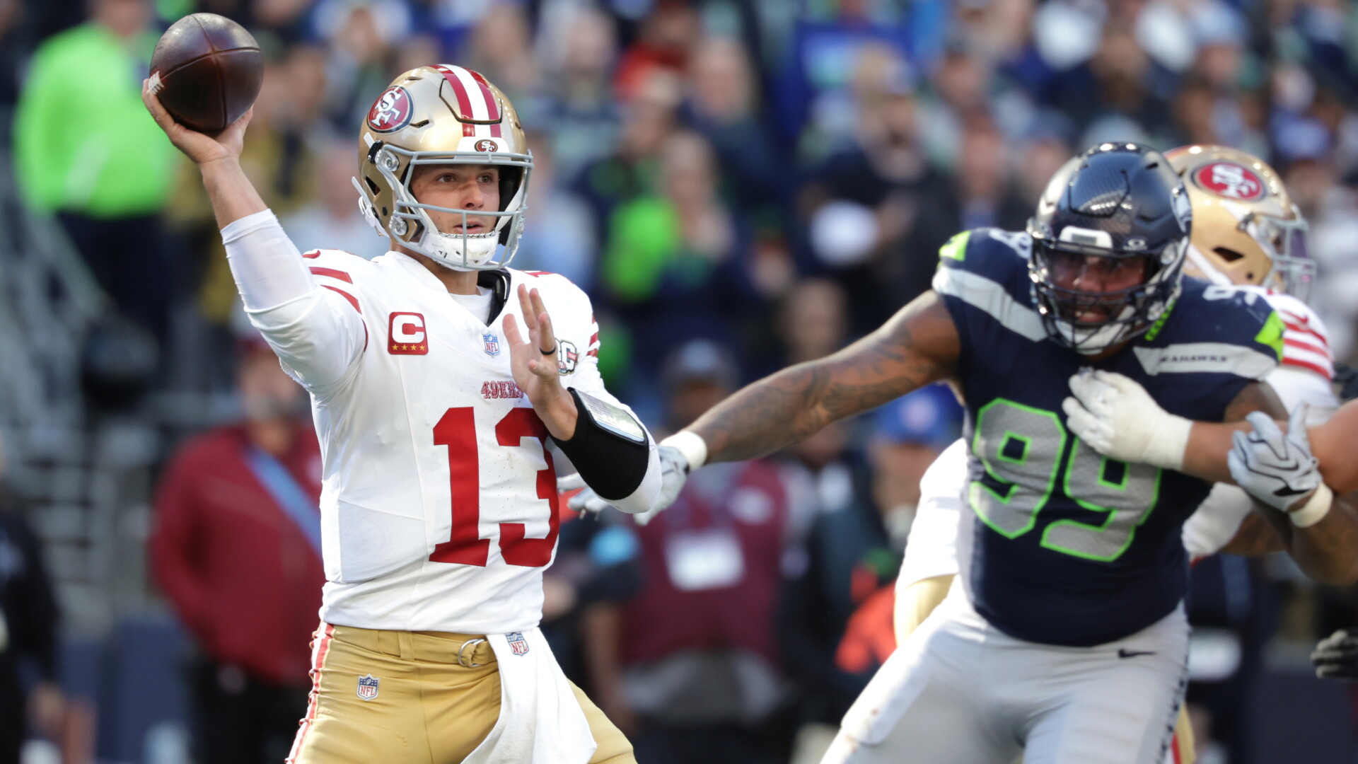 Brock Purdy will soon be the NFL's all-time leader in career passer rating