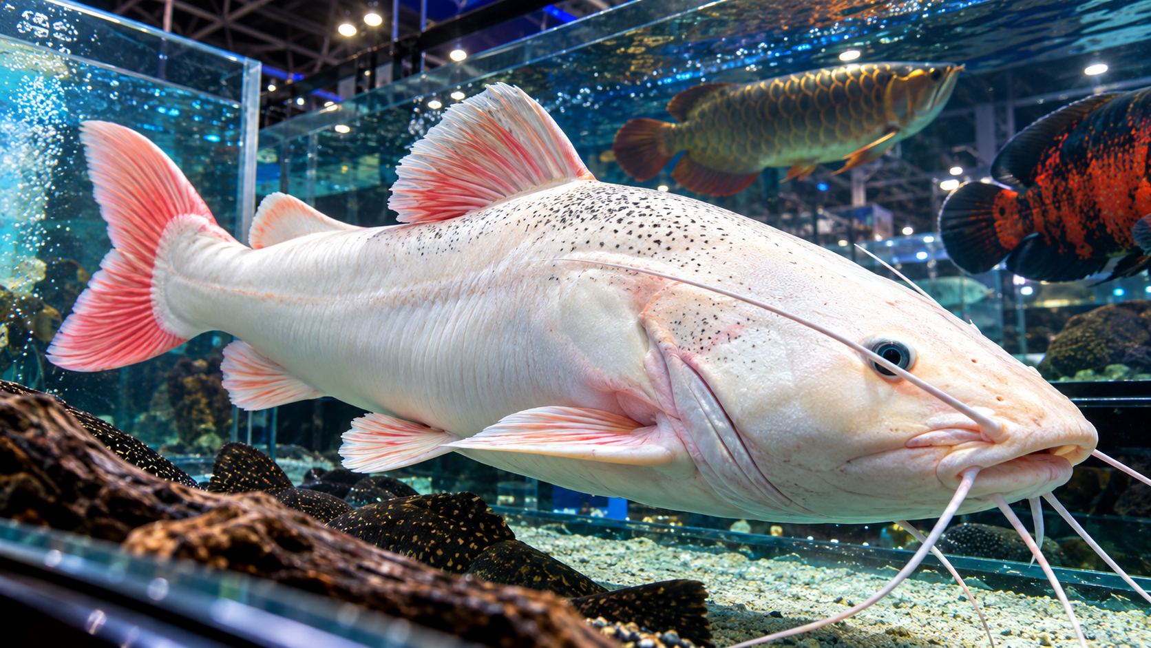 Rare monster fish worth thousands at America's biggest aquarium festival!