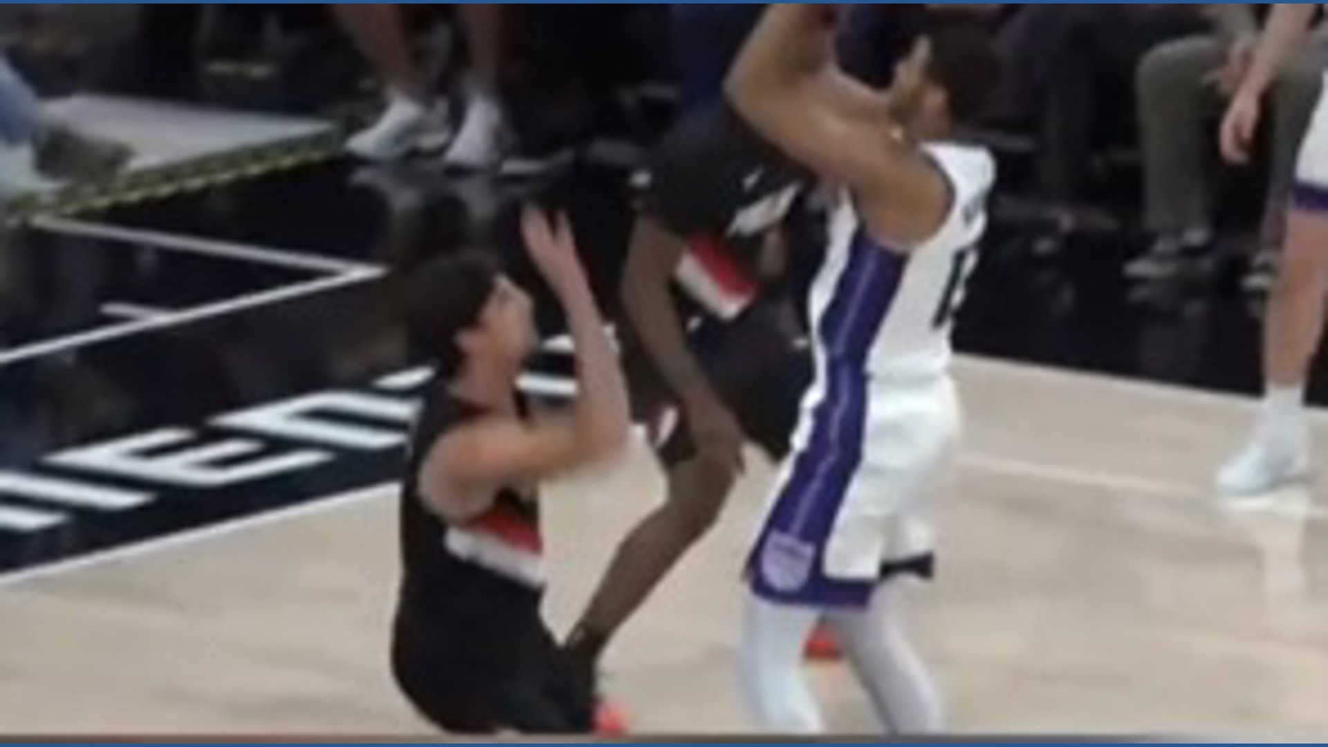 The short-handed Sacramento Kings fall to the Portland Trail Blazers 110-98