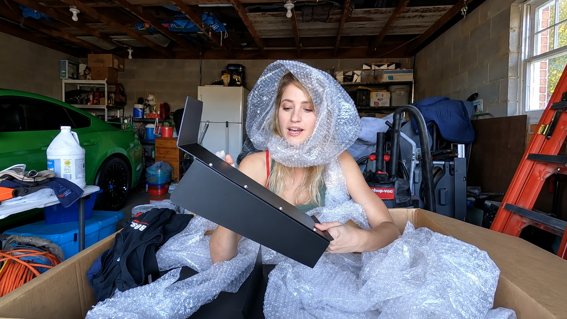 A huge package arrives with a custom Subaru diffuser