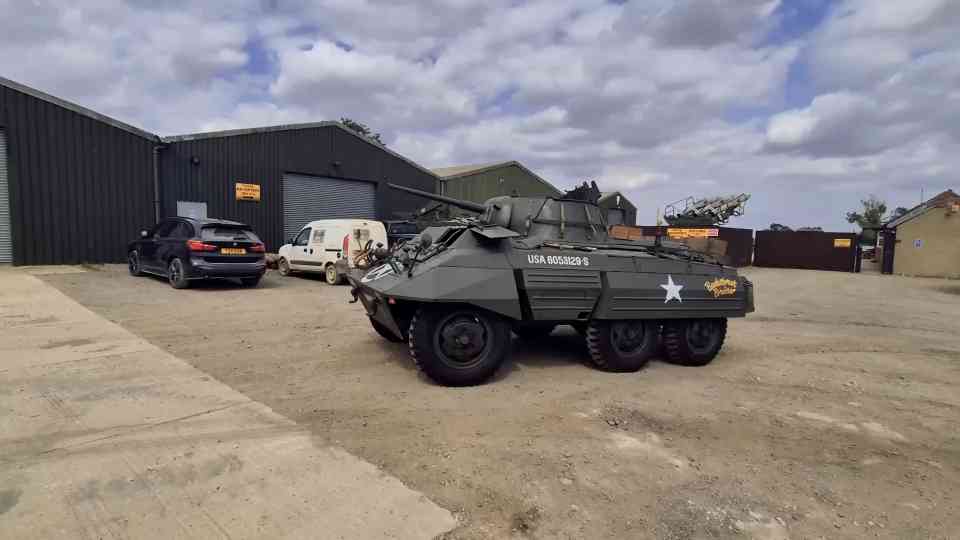 Greek-modified M8 drives down a steep ramp with no service brakes