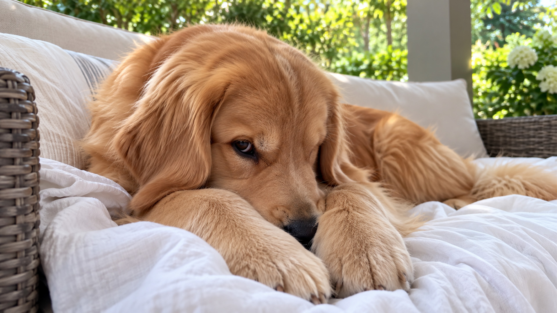 Dog gives the saddest embarrassed look