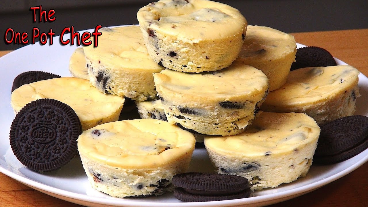Cookies and cream mini cheesecakes
