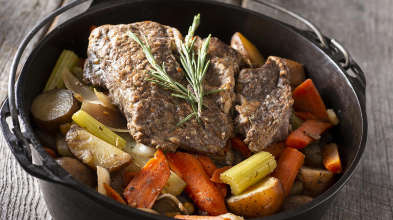 Use pot roast and mashed potatoes for easy, hearty French-style dinner