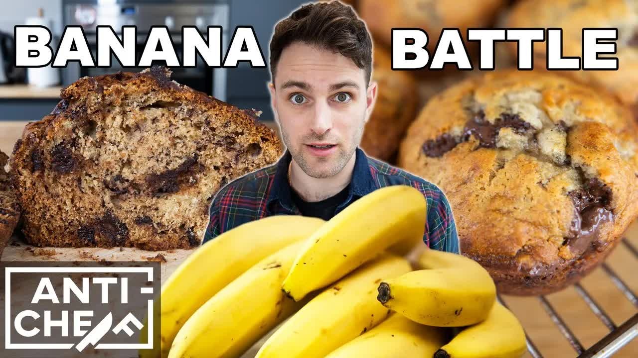 Banana bread takes on banana muffins in the ultimate bake-off