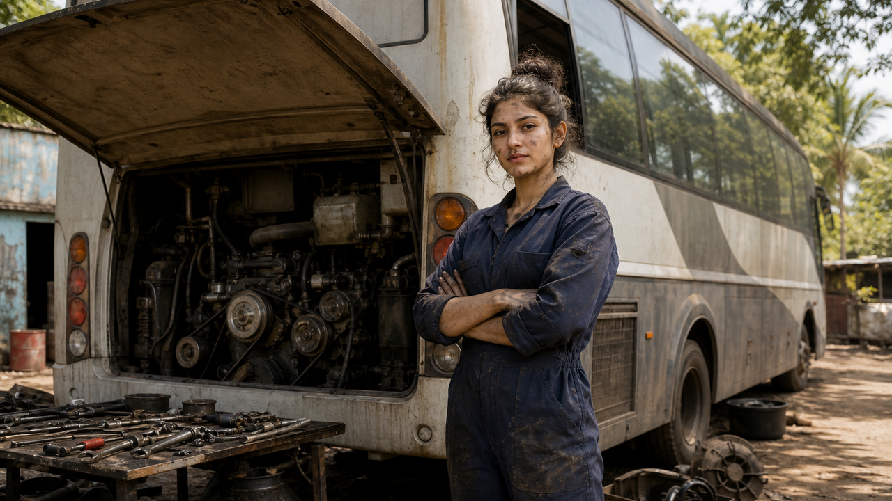 She takes on a Hyundai bus engine left idle for 20 years