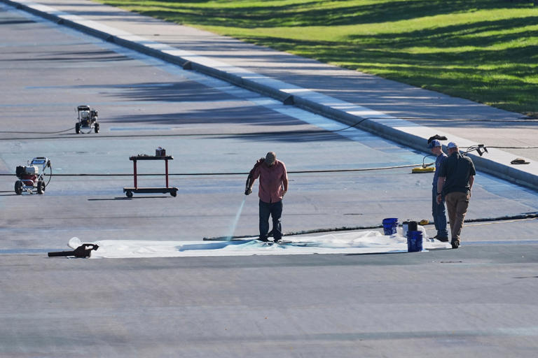 Trump dares vandals to damage his refilled Reflecting Pool in new rant