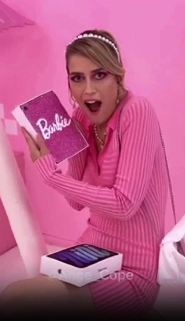 I surprised sad Barbie with a custom iPad mini instead of her phone