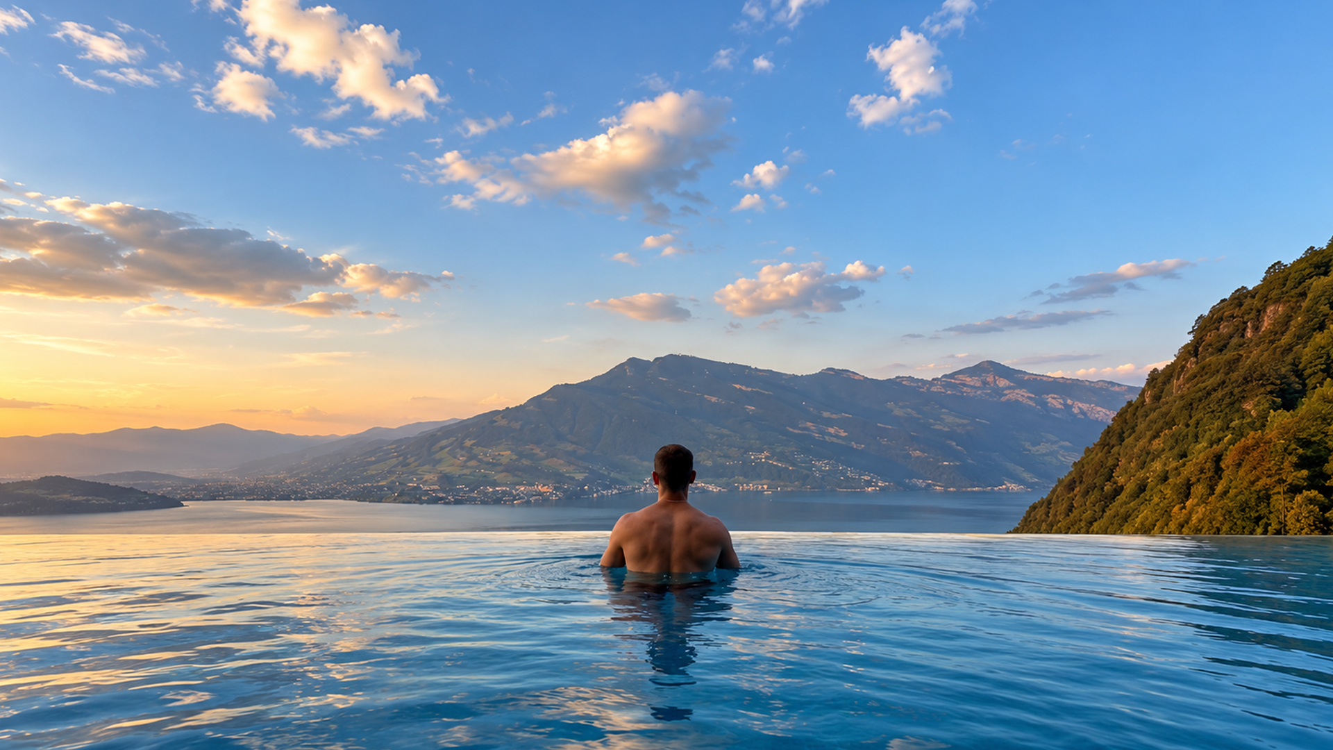This luxury pool feels like heaven on earth