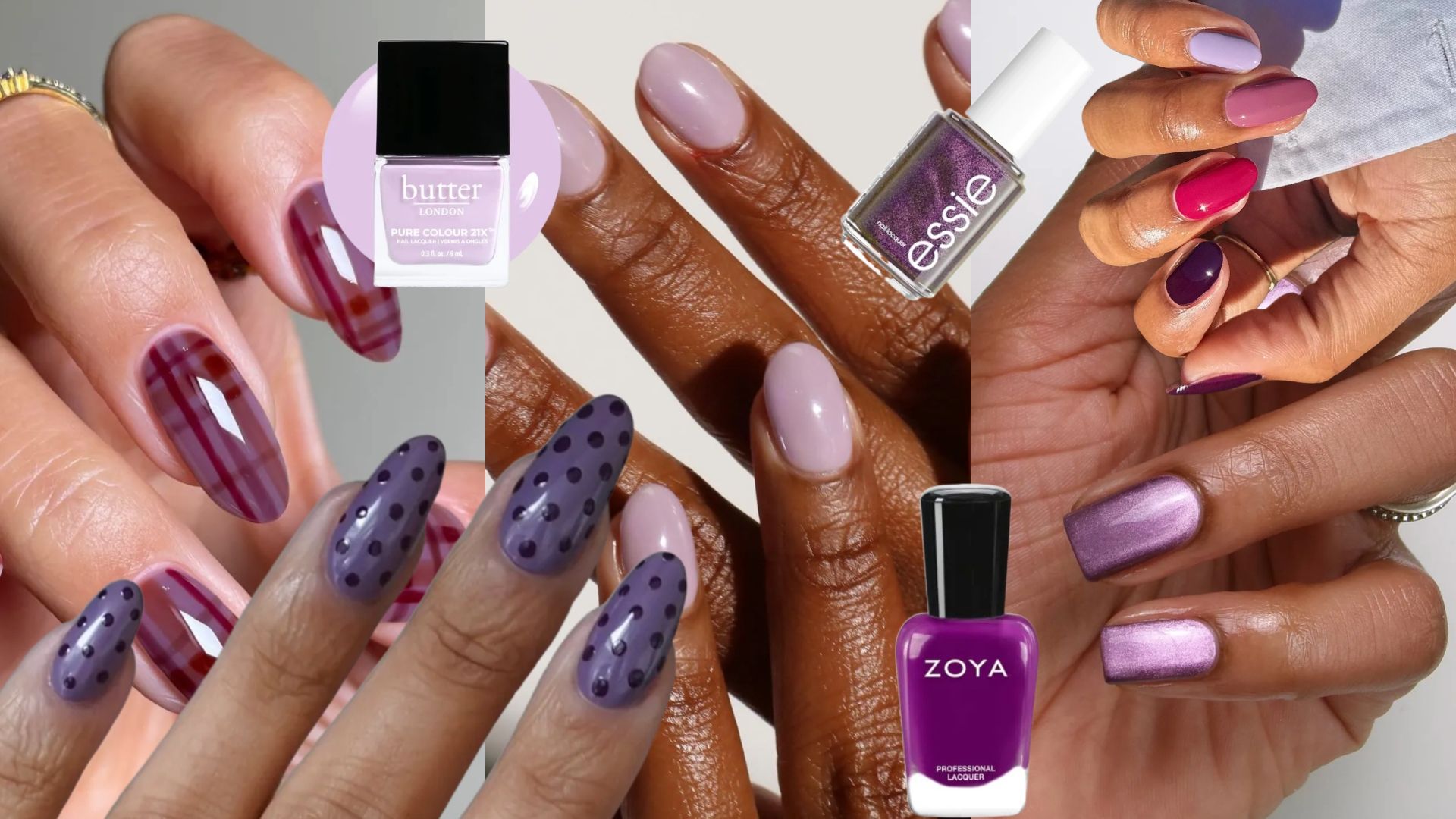 Purple nail designs are going to be on every fashion girl's fingers ...