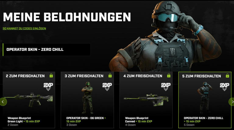 Nur mit den richtigen Dosen: Monster verteilt exklusive CoD-MW4-Rewards