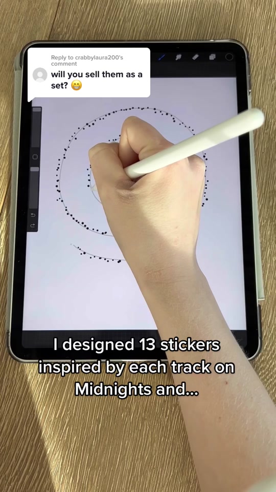 Watch me turn Midnights tracks into 13 digital stickers