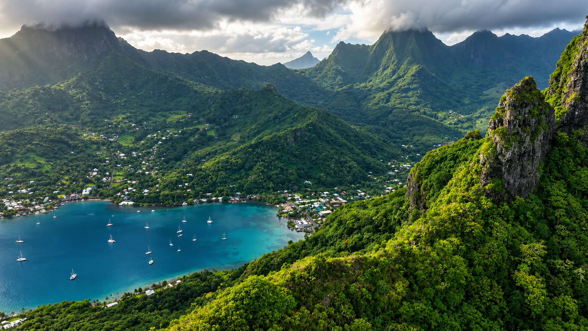 Why is this village hidden between steep mountains?
