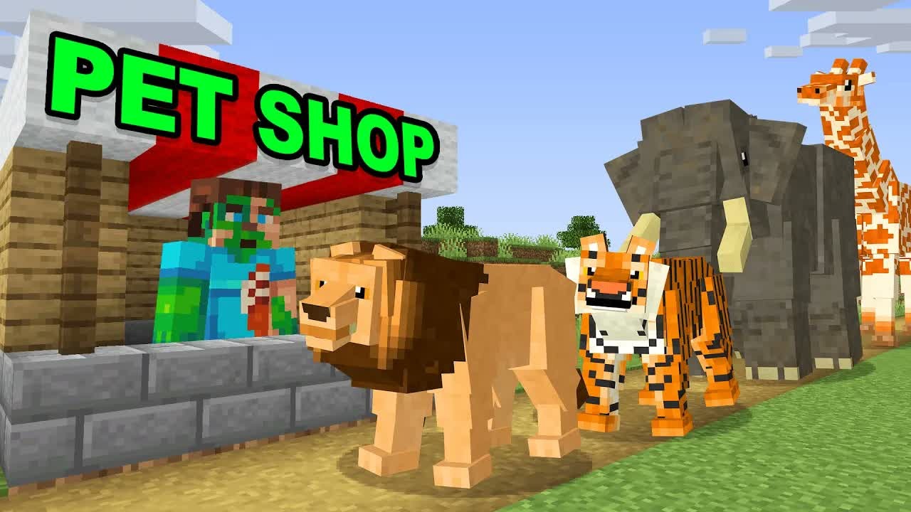 Jack opens a wild pet shop in Minecraft!
