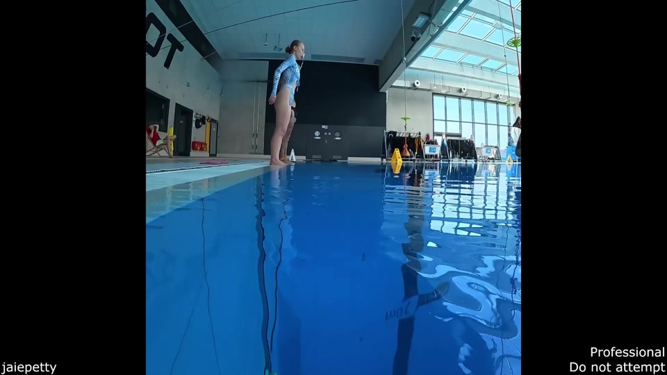 Divers enter this indoor pool - then keep going deeper and deeper