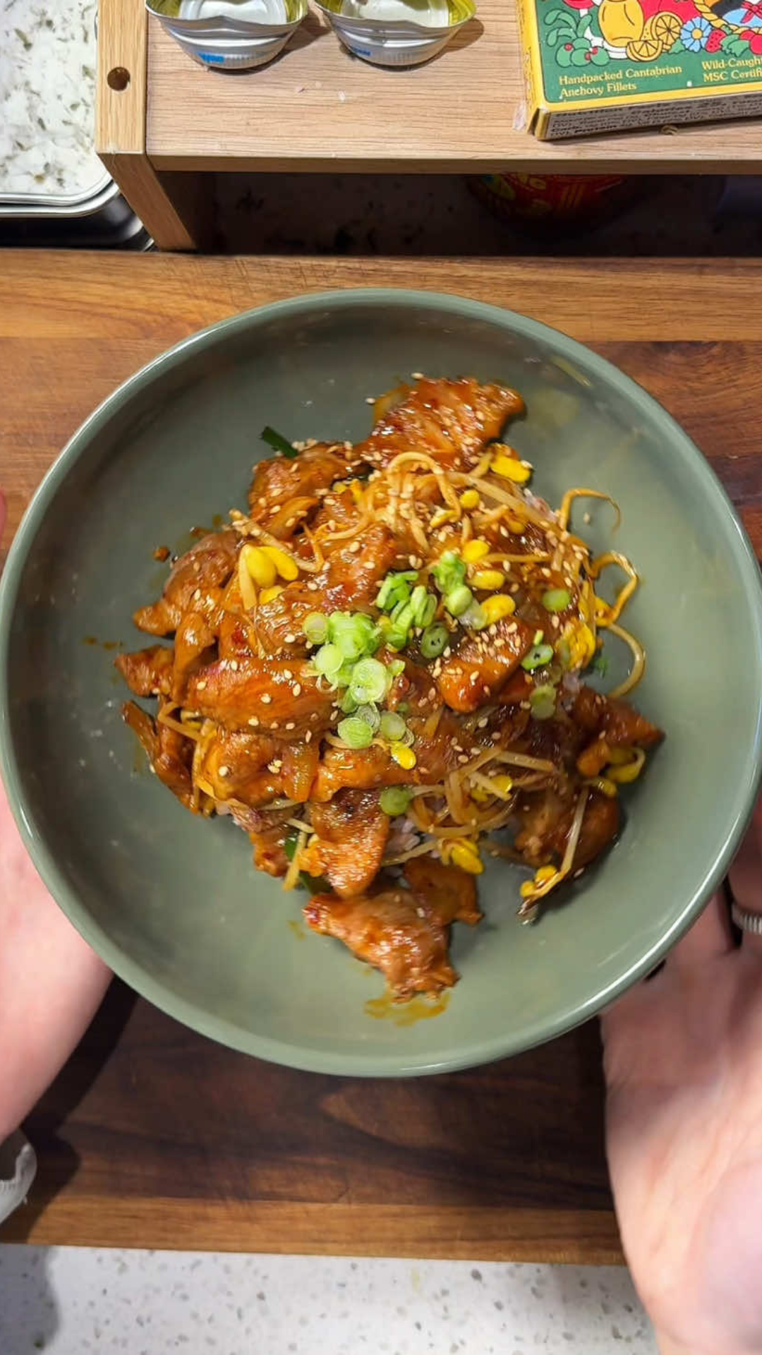 Korean pork shoulder rice bowl made easy