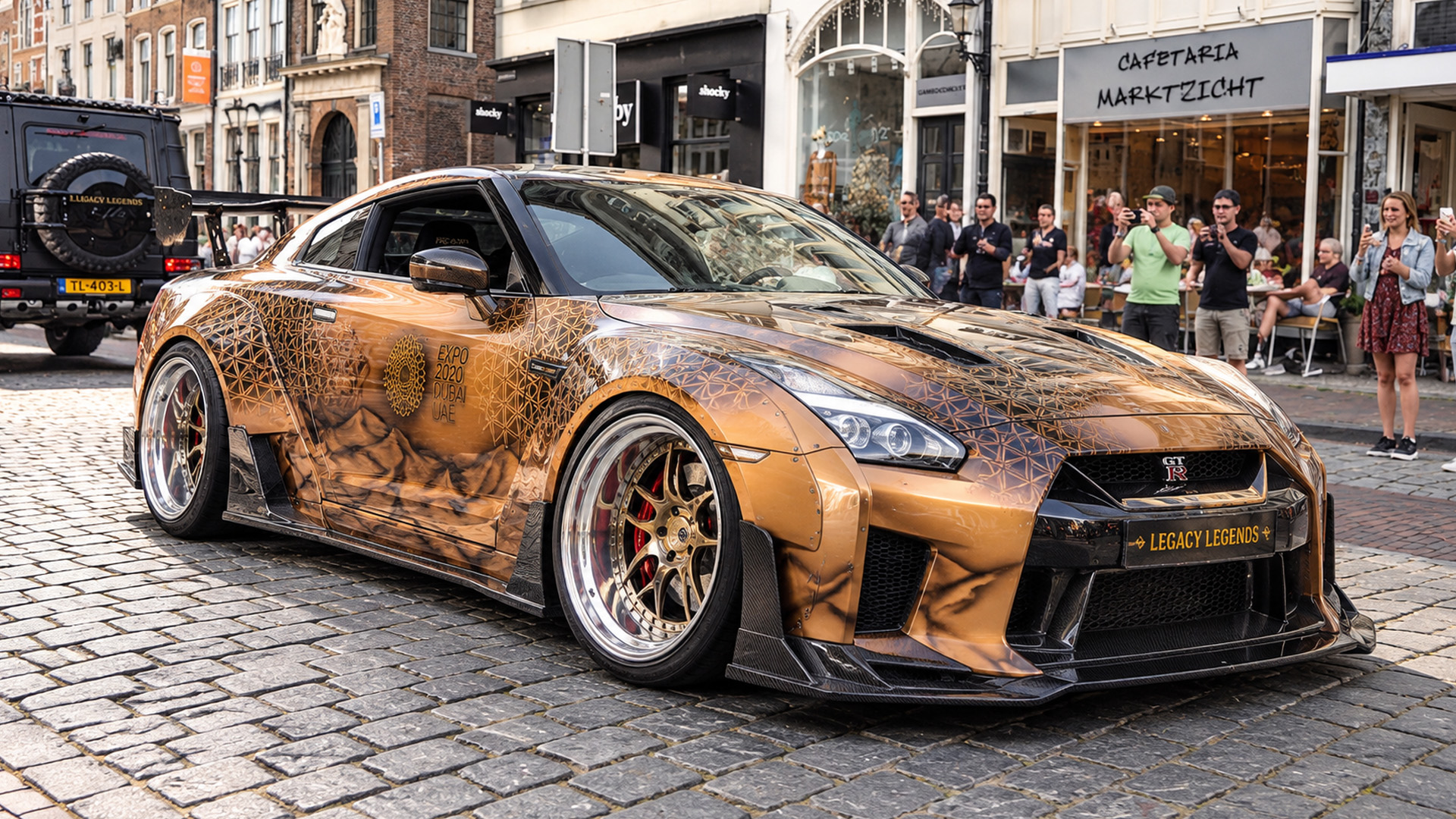 Widebody Nissan GT-R arrives with custom gold exterior