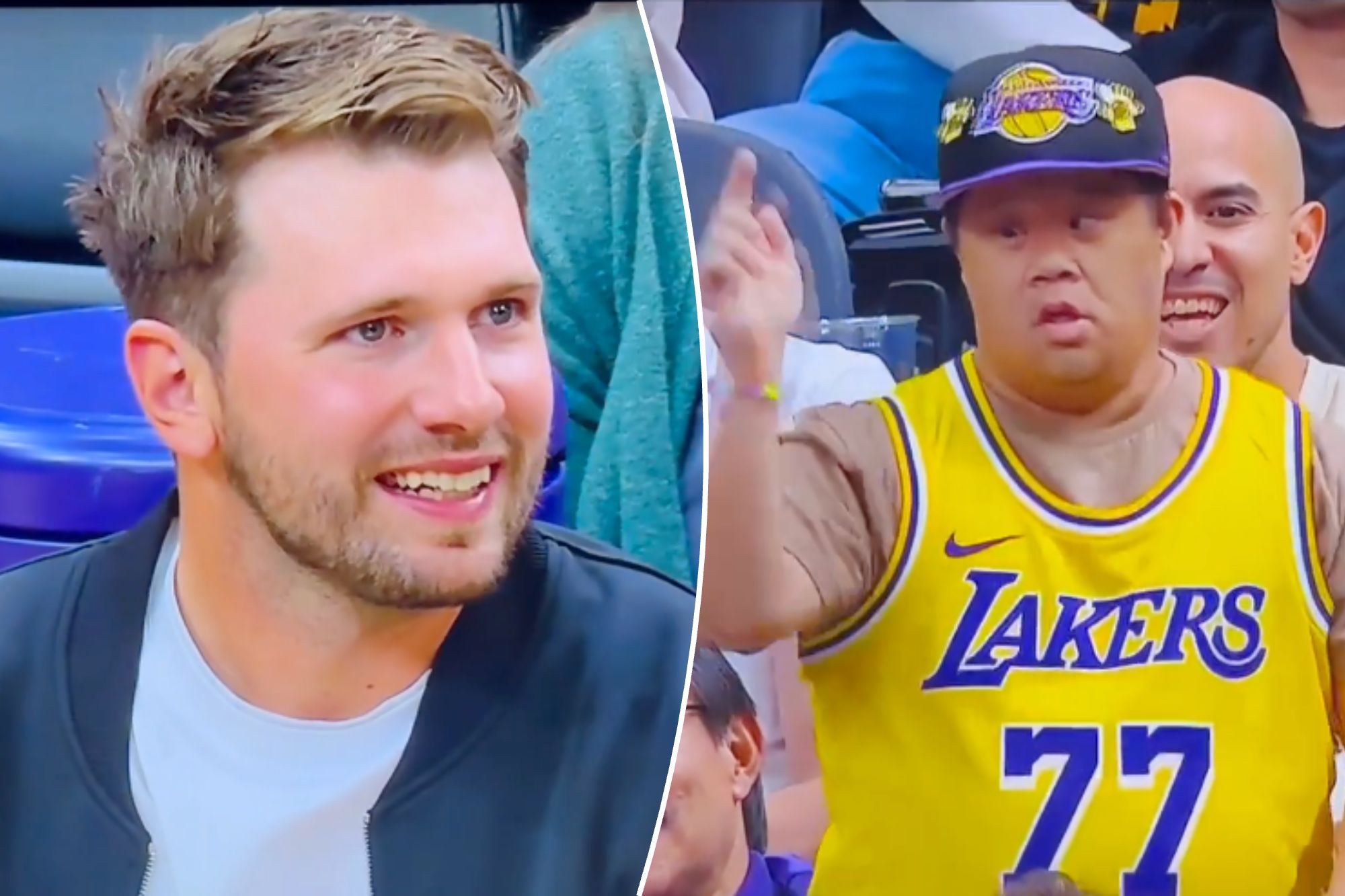 Luka Doncic’s blunt 4-word reaction to dancing Lakers fan goes viral