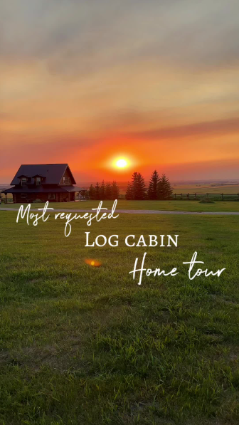 Inside a beautiful log cabin full of rustic charm