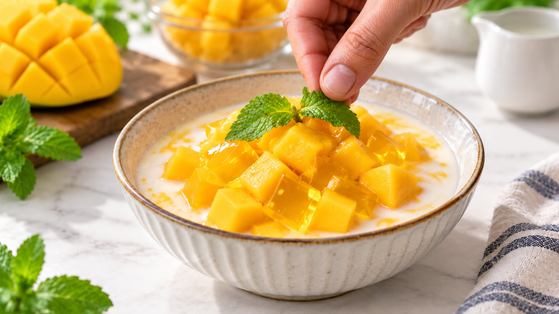 Creamy mango jelly made with fresh mangoes