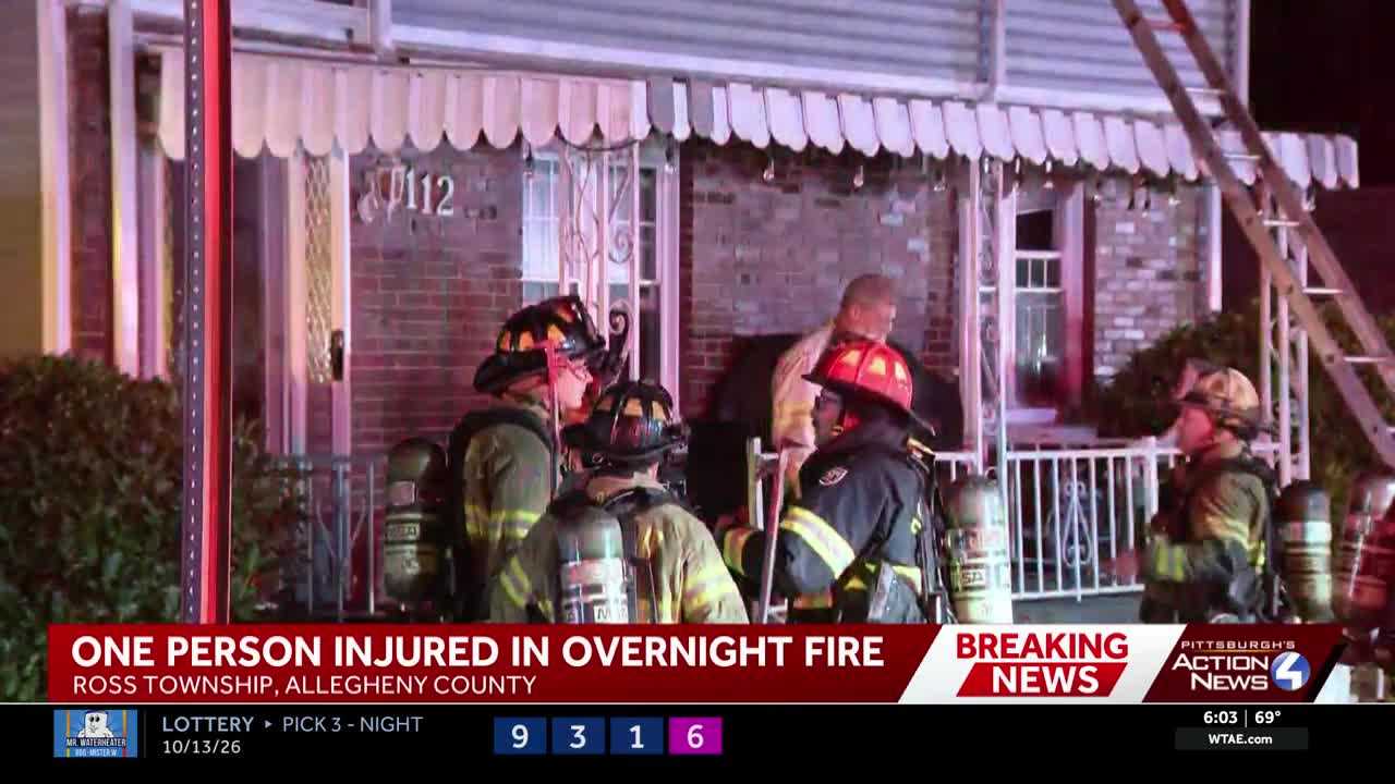 Resident hospitalized after fire at Ross Township home