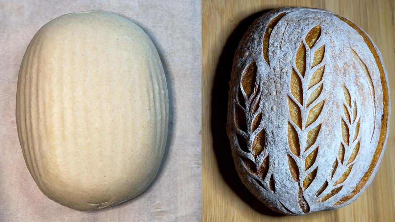 Simple wheat leaves idea for your bread