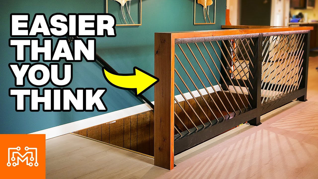 DIY modern stair railing: Step-by-step build