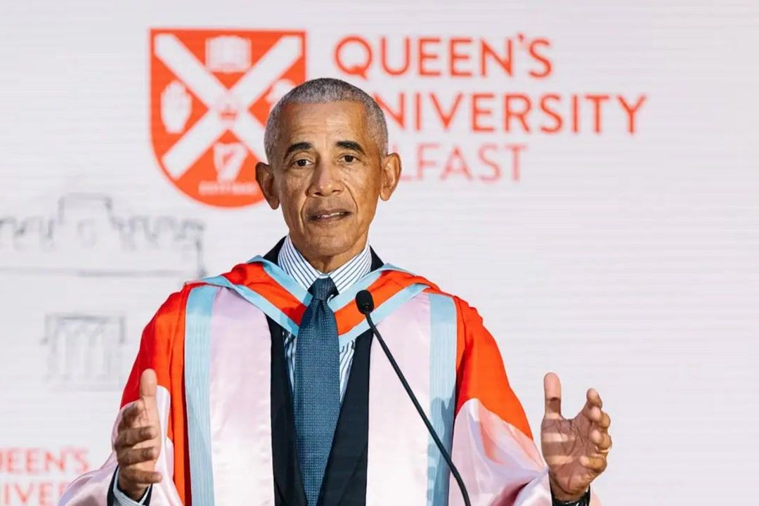 Barack Obama issues stark democracy warning during major Northern ...