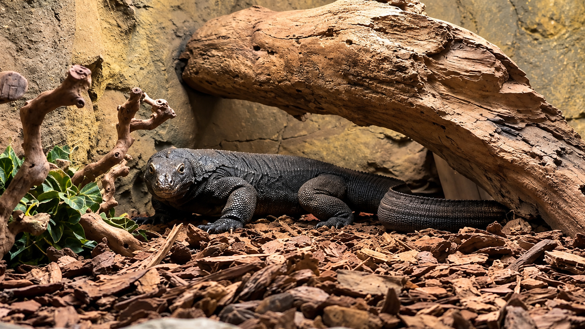 Feeding monitor lizard: his big personality takes over everytime