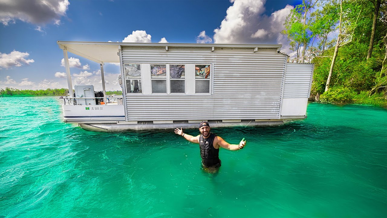 An overnight seafood feast in our floating tiny home
