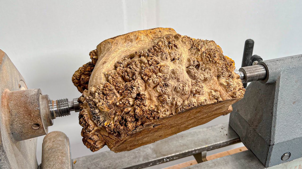 From firewood to art: Turning a burl log into a live edge vase