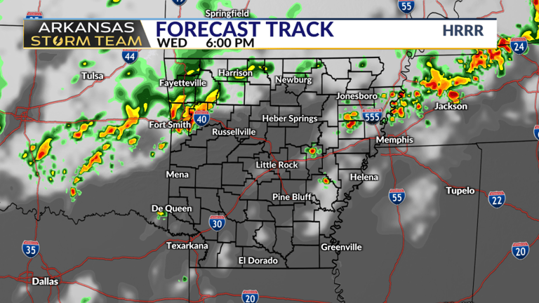 Arkansas Storm Team forecast: Rain chances trend down Wednesday