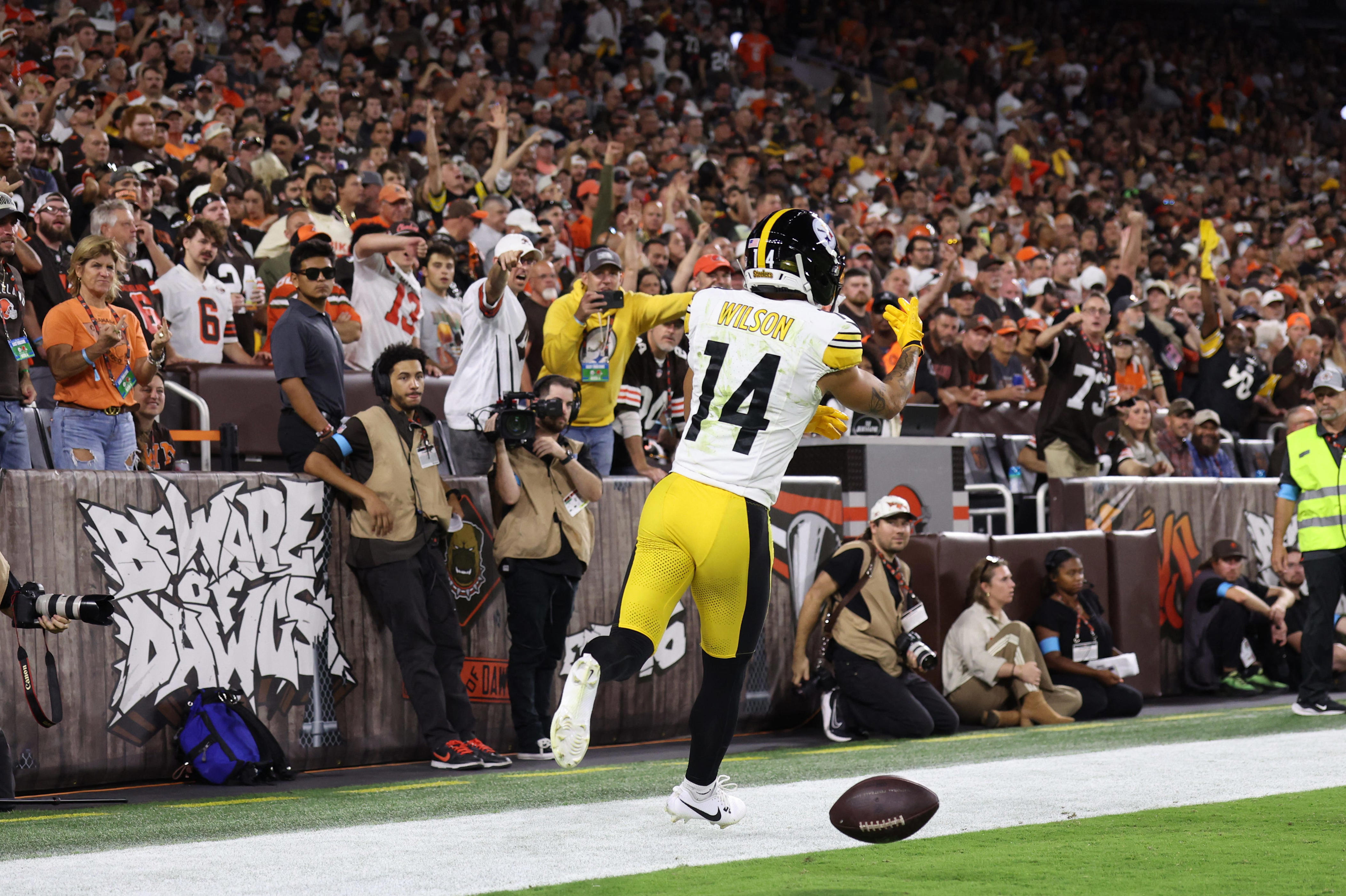 Roman Wilson not on practice field Wednesday