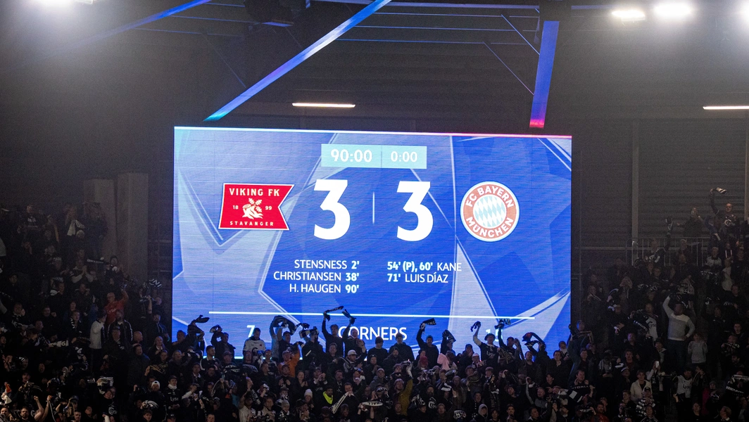 Bayern and Viking share six-goal Champions League draw