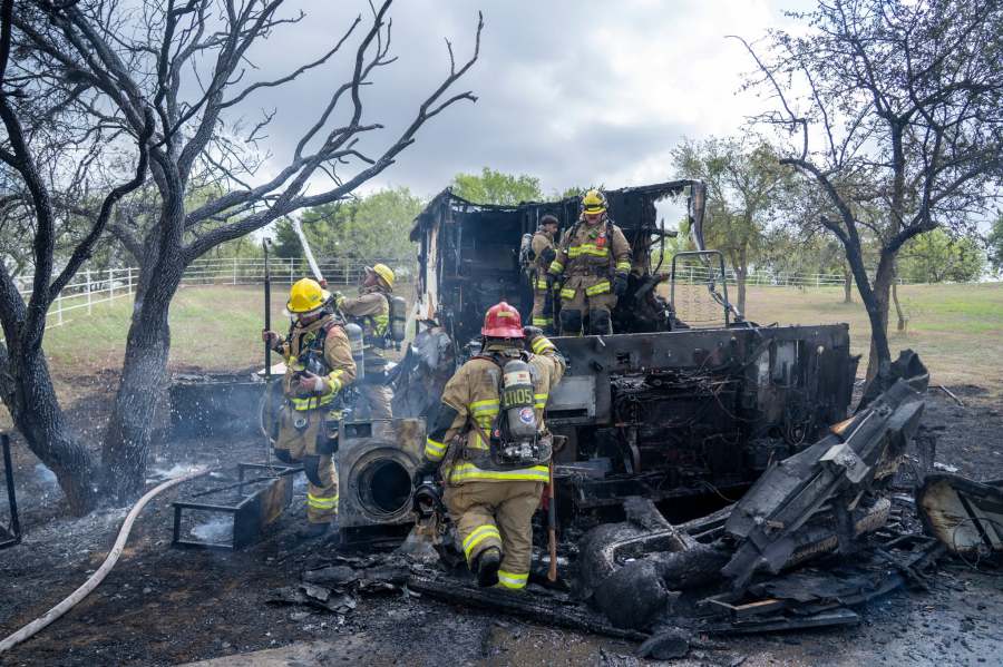Owner of RV reportedly left the engine running before fire, authorities say