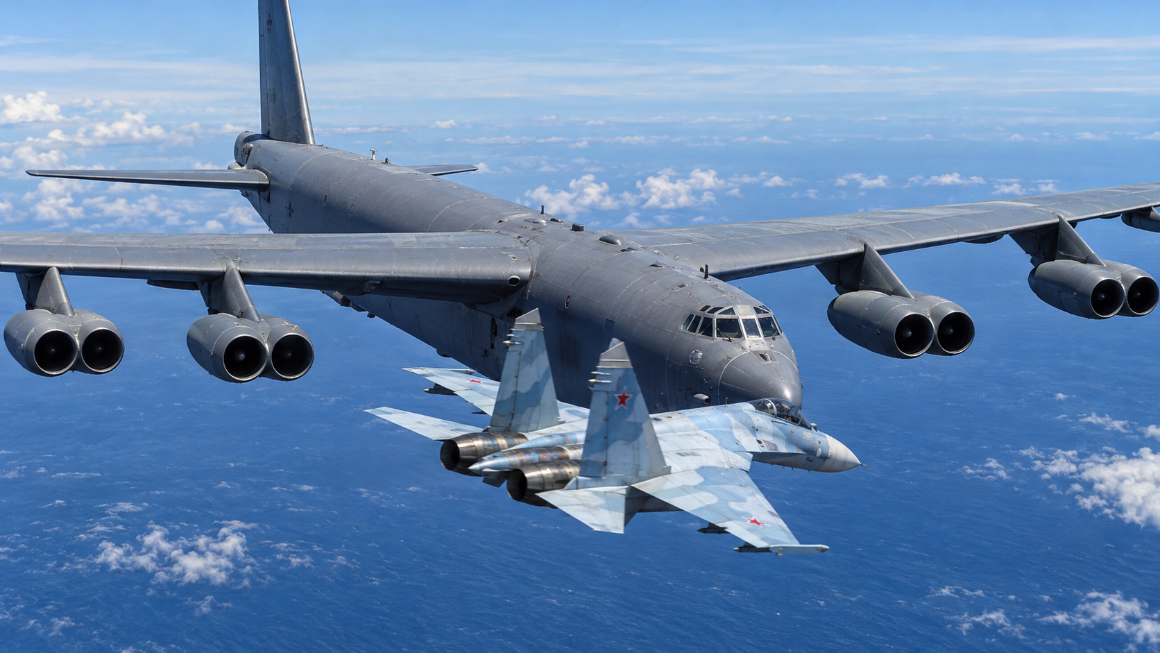 Russian fighter nearly collided with a US B-52. The Pentagon released ...