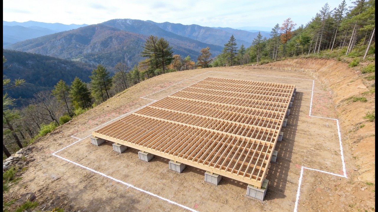 Building a dream chalet in the forest — timber frame in 90 days | Part 1
