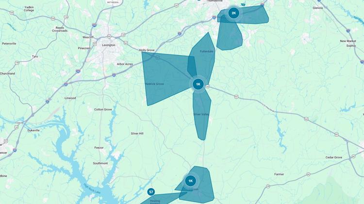 Over 5,000 without power in Davidson County: Duke Energy