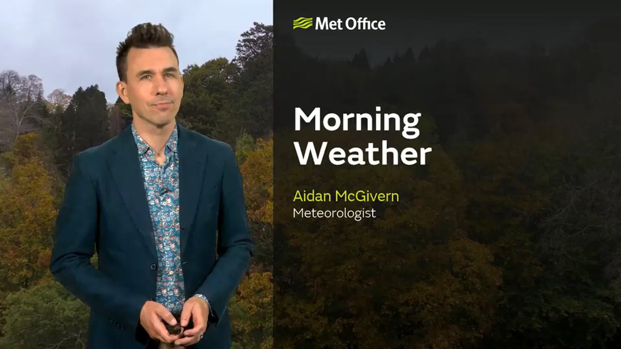 Met Office Thursday morning weather forecast 15/10/2026