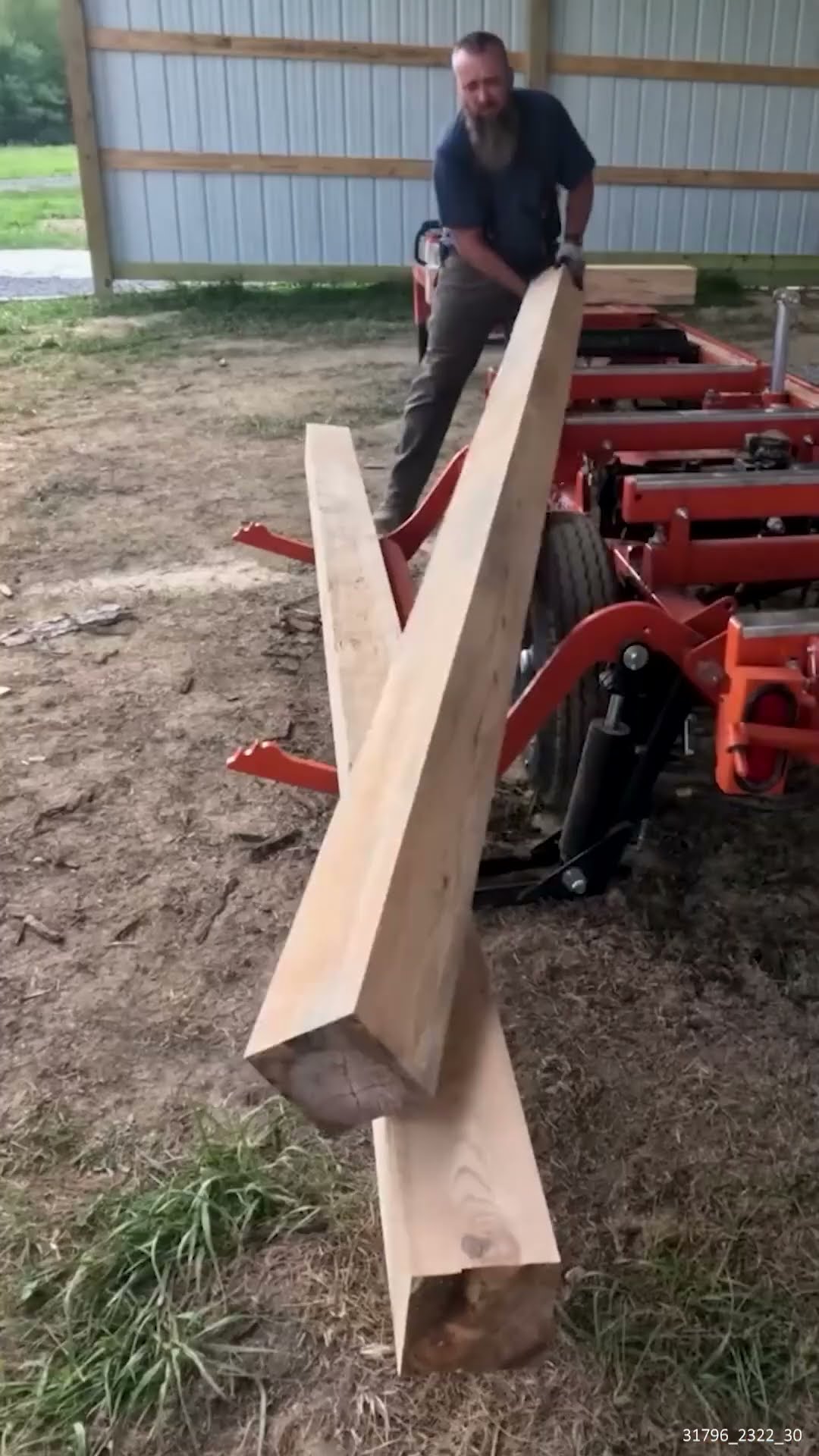 Turning raw logs into usable lumber at home