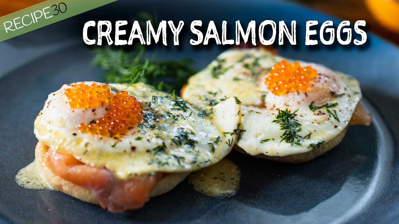 Sunrise creamy eggs and smoked salmon