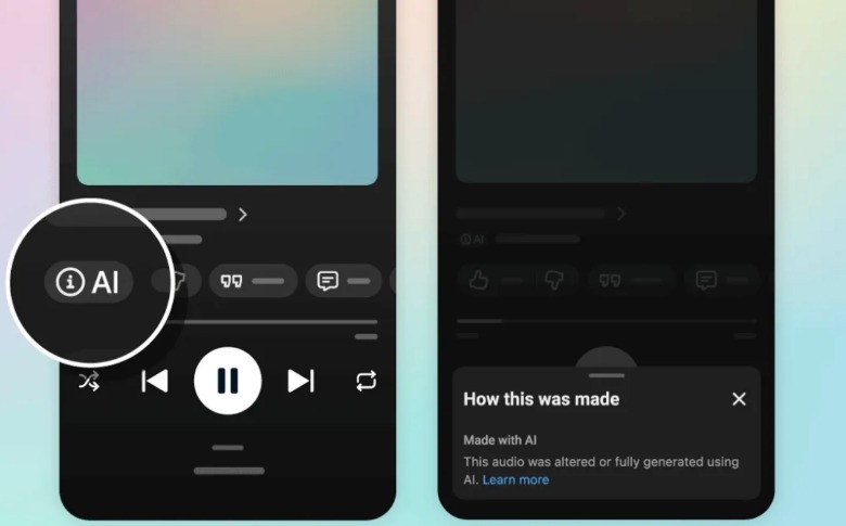 YouTube Music adds new labels for AI-generated content