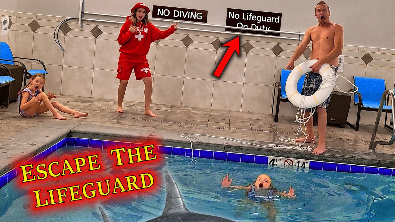 Escape the lifeguard in a hotel!