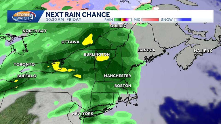 Impact weather in New Hampshire: Northern snow showers as cold air moves in