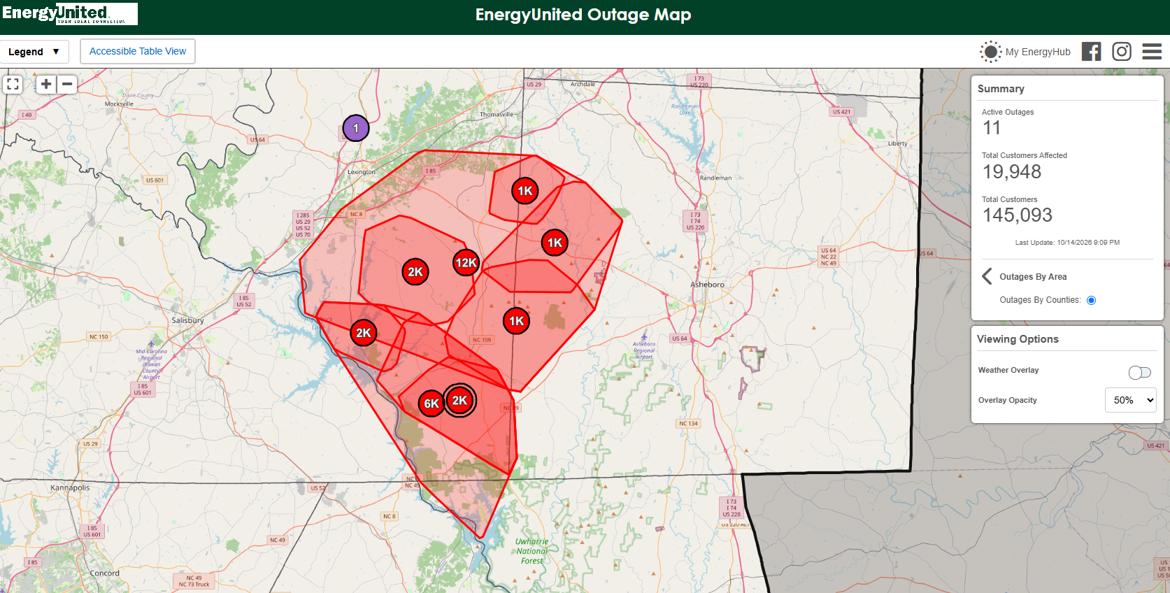 Nearly 20,000 residents lost power in multiple NC counties: Officials