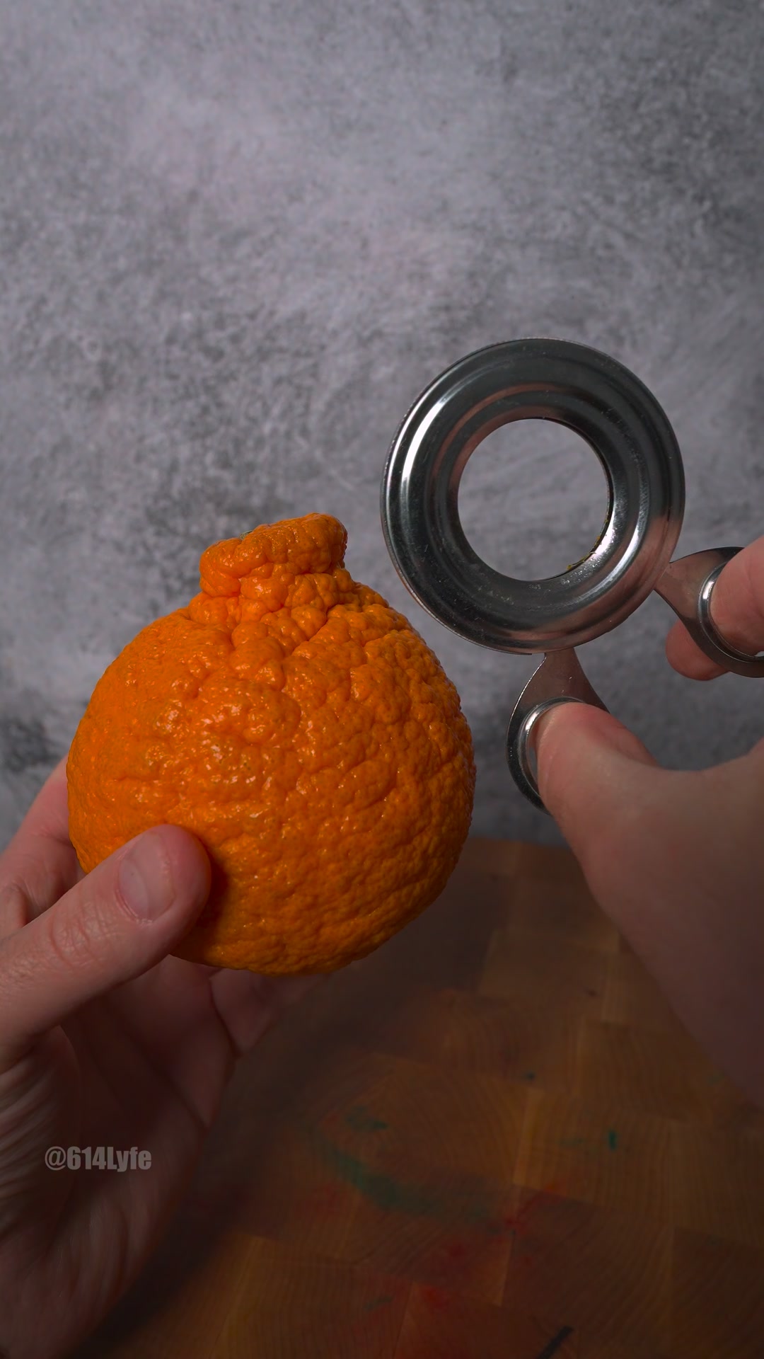 Sumo orange vs. egg cutter