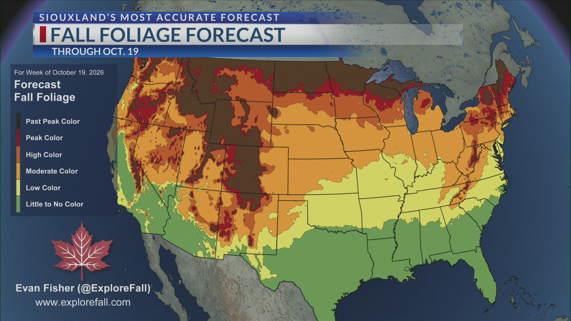 Fall foliage forecast - 10/14/2026