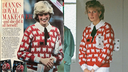 Throwback Thursday: Why Princess Diana's red sheep sweater remains one ...